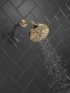 DELTA Universal Showering Components H2OKINETIC 5-Setting Contemporary Raincan Shower Head — Lumicoat® Champagne Bronze
