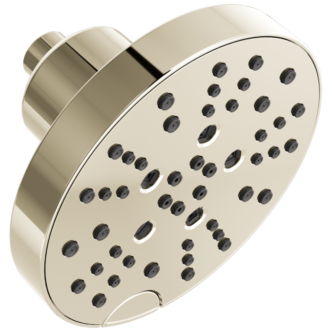 DELTA Universal Showering Components H2OKINETIC 5-Setting Contemporary Raincan Shower Head — Lumicoat® Polished Nickel