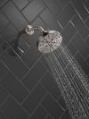 DELTA Universal Showering Components H2OKINETIC 5-Setting Contemporary Raincan Shower Head — Lumicoat® Stainless