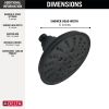 DELTA Universal Showering Components H2OKINETIC 5-Setting Traditional Raincan Shower Head — Matte Black