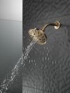 DELTA Universal Showering Components H2OKINETIC 5-Setting Traditional Raincan Shower Head — Lumicoat® Champagne Bronze