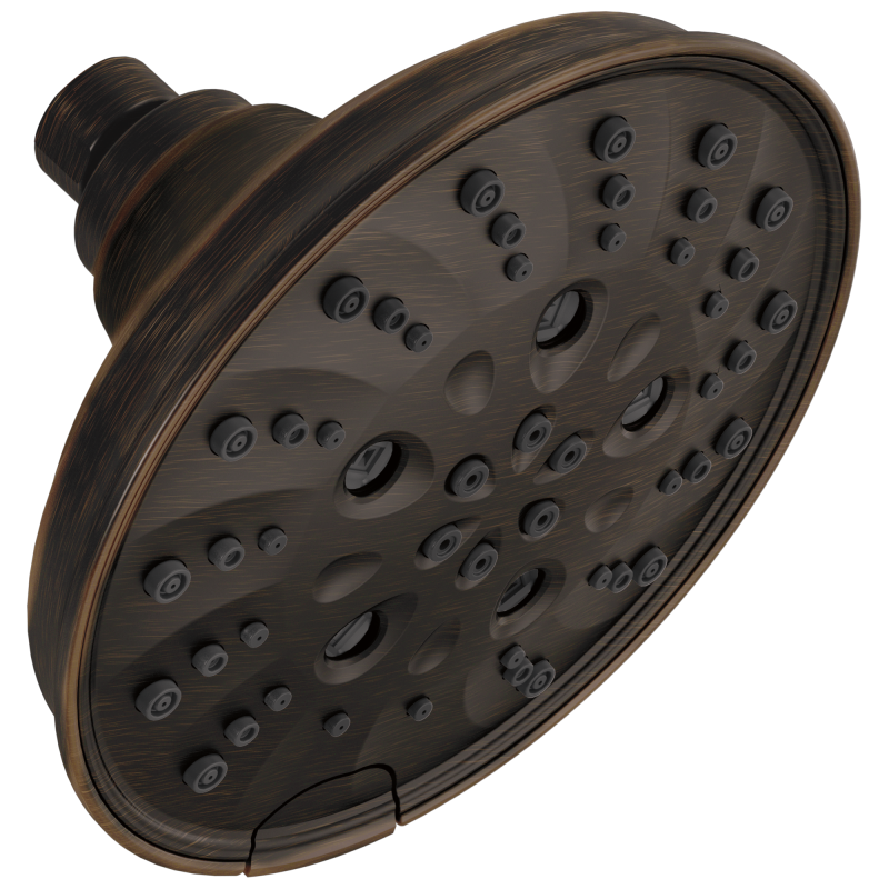 DELTA Universal Showering Components H2OKINETIC 5-Setting Traditional Raincan Shower Head — Venetian Bronze