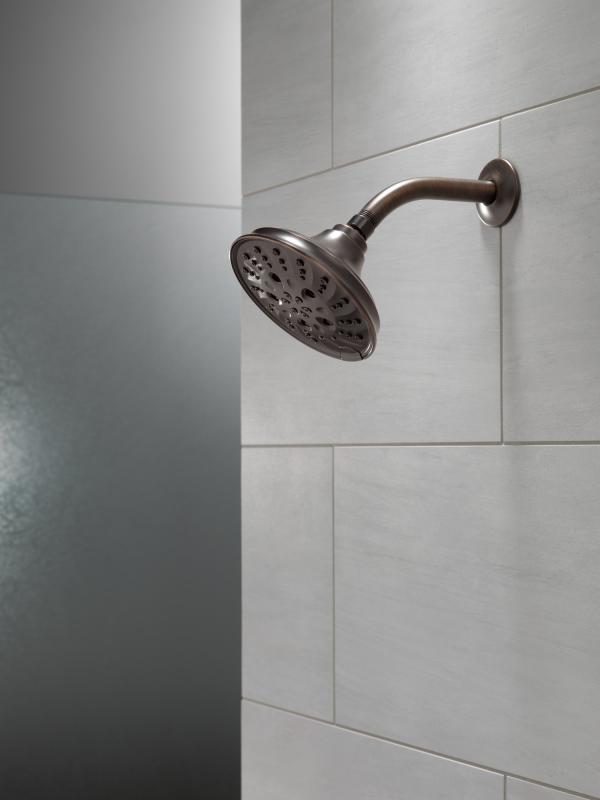 DELTA Universal Showering Components H2OKINETIC 5-Setting Traditional Raincan Shower Head — Venetian Bronze