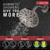 DELTA Universal Showering Components H2OKINETIC 5-Setting Traditional Raincan Shower Head — Lumicoat® Stainless
