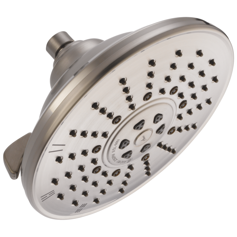 DELTA Universal Showering Components 3-Setting Raincan Shower Head — Stainless
