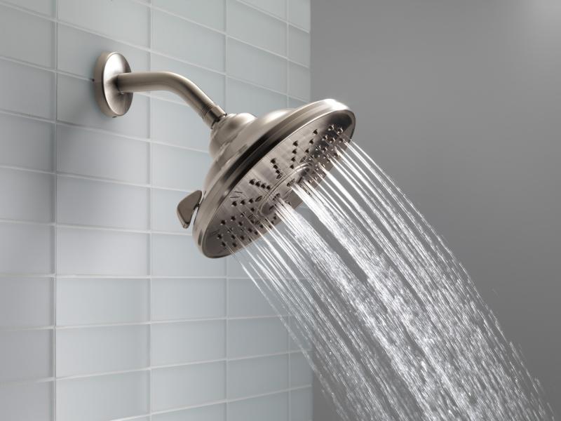 DELTA Universal Showering Components 3-Setting Raincan Shower Head — Stainless