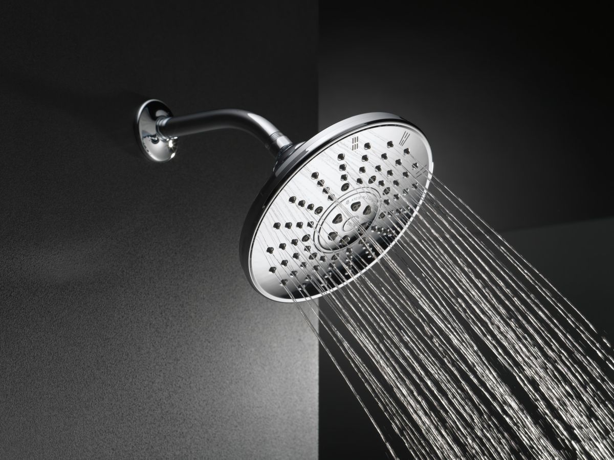 DELTA Universal Showering Components 3-Setting Raincan Shower Head — Chrome