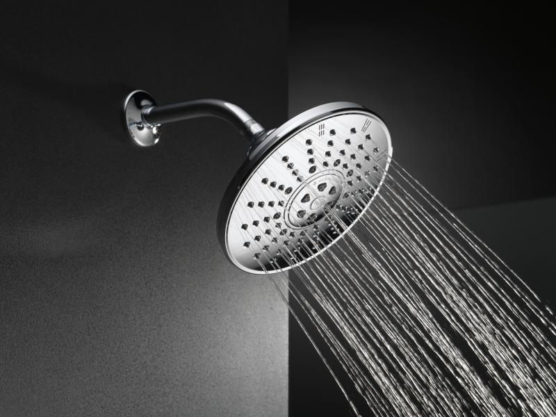DELTA Universal Showering Components 3-Setting Raincan Shower Head — Chrome