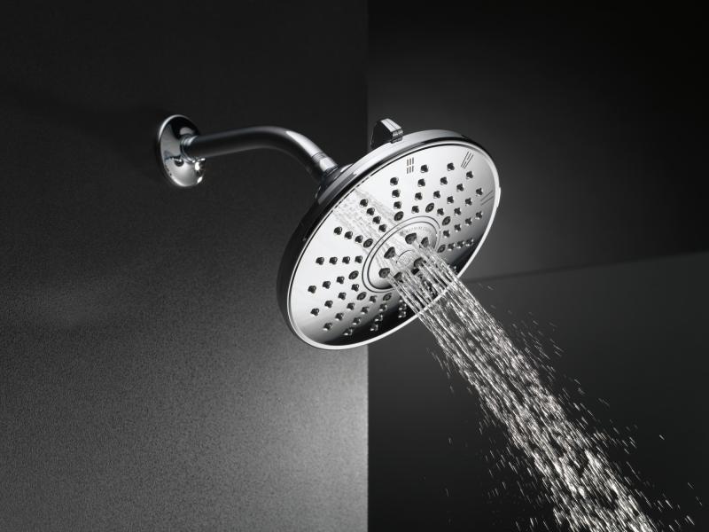 DELTA Universal Showering Components 3-Setting Raincan Shower Head — Chrome