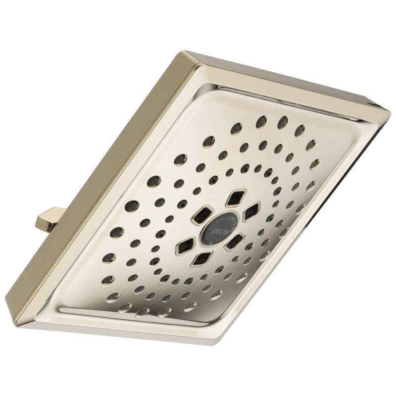 DELTA Universal Showering Components H2OKINETIC 3-Setting Raincan Shower Head — Lumicoat® Polished Nickel