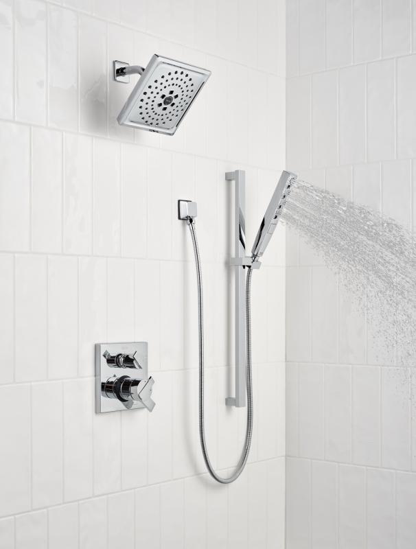 DELTA Ara Angular Modern Monitor 17 Series Valve Trim with 3-Setting Integrated Diverter — Chrome