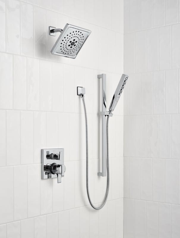DELTA Ara Angular Modern Monitor 17 Series Valve Trim with 3-Setting Integrated Diverter — Chrome
