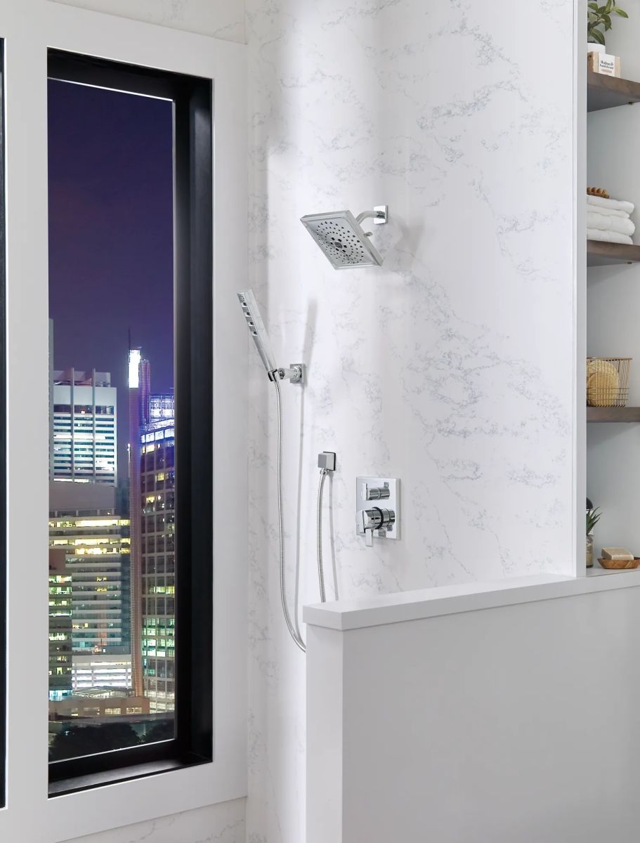 DELTA Universal Showering Components Square Wall Elbow for Hand Shower — Chrome
