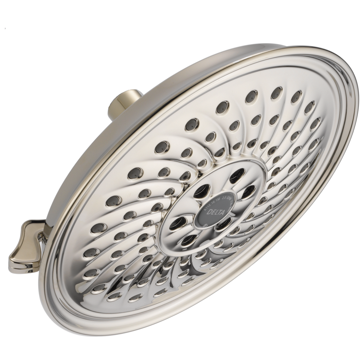 DELTA Universal Showering Components H2OKINETIC 3-Setting Raincan Shower Head — Polished Nickel