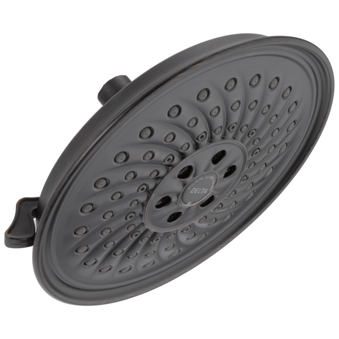 DELTA Universal Showering Components H2OKINETIC 3-Setting Raincan Shower Head — Venetian Bronze