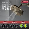 DELTA Universal Showering Components H2OKINETIC 3-Setting Raincan Shower Head — Lumicoat® Champagne Bronze