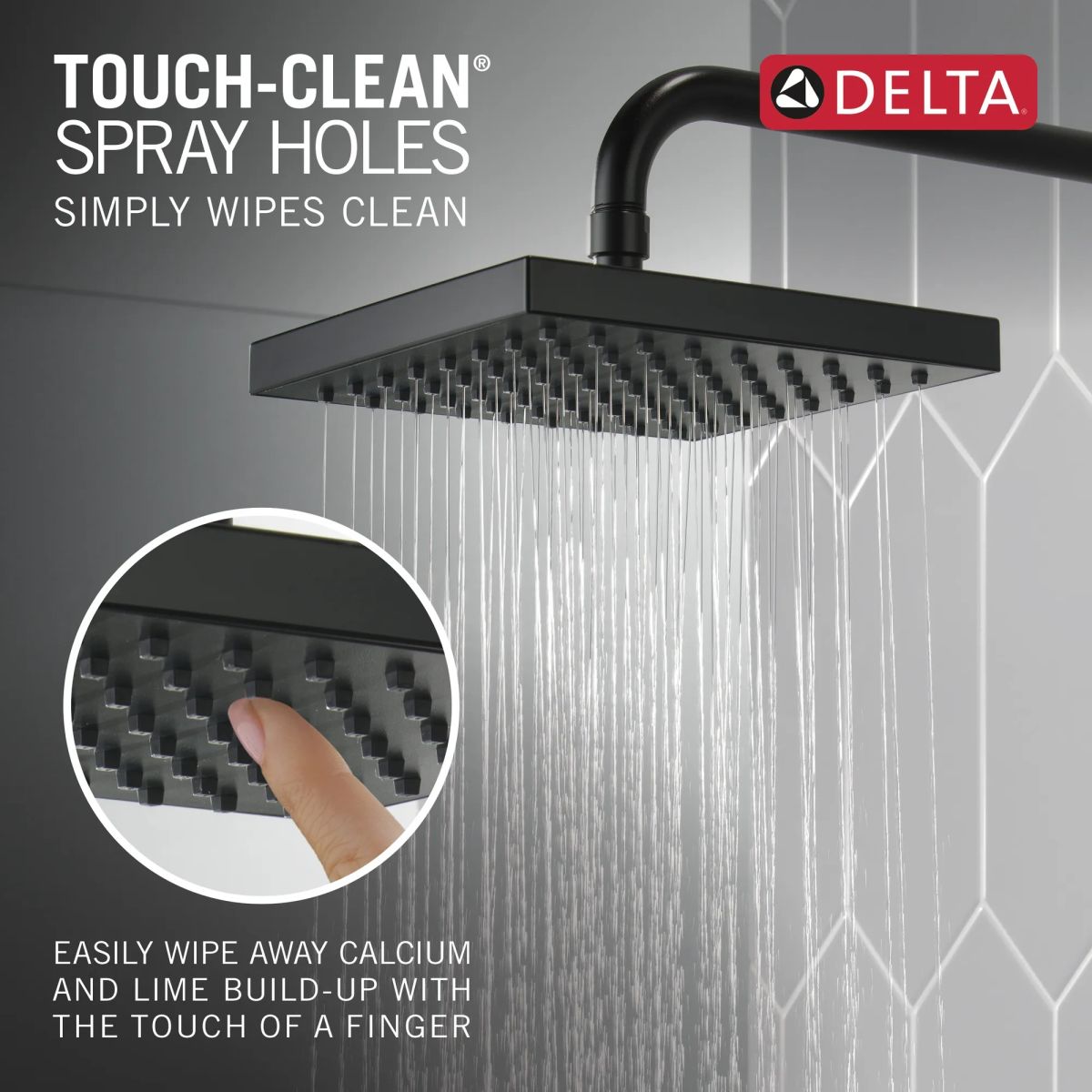 DELTA Universal Showering Components Raincan Single Setting Showerhead — Matte Black
