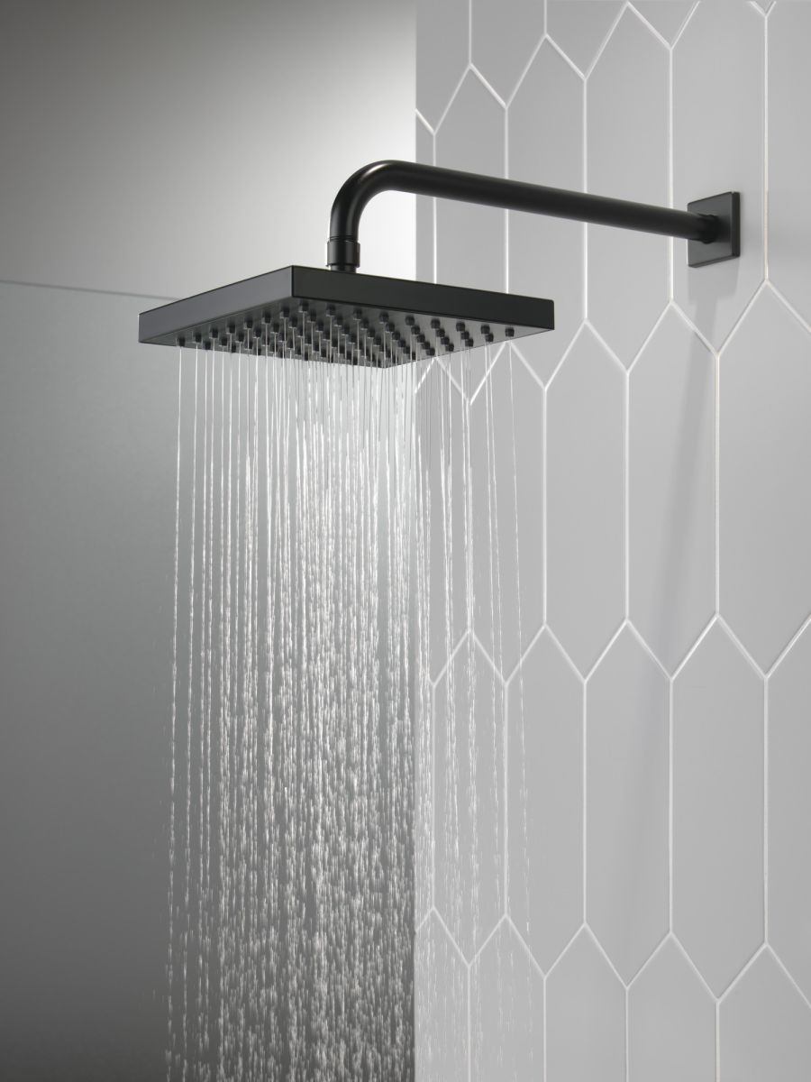DELTA Universal Showering Components Raincan Single Setting Showerhead — Matte Black