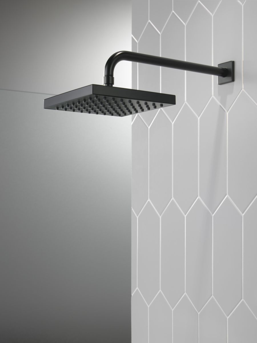DELTA Universal Showering Components Raincan Single Setting Showerhead — Matte Black