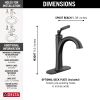 DELTA Woodhurst Single Handle Bathroom Faucet — Matte Black