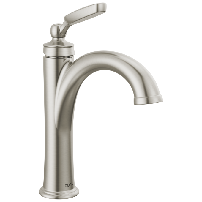 DELTA Woodhurst Single Handle Bathroom Faucet — Stainless
