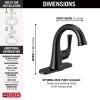 DELTA Kayra Single Handle Bathroom Faucet — Matte Black