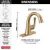 DELTA Kayra Single Handle Bathroom Faucet — Champagne Bronze