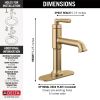 DELTA Saylor Single Handle Bathroom Faucet — Champagne Bronze