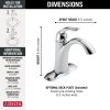 DELTA Lahara Single Handle Bathroom Faucet — Chrome