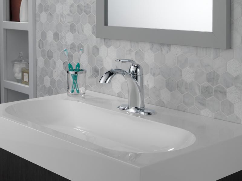 DELTA Lahara Single Handle Bathroom Faucet — Chrome