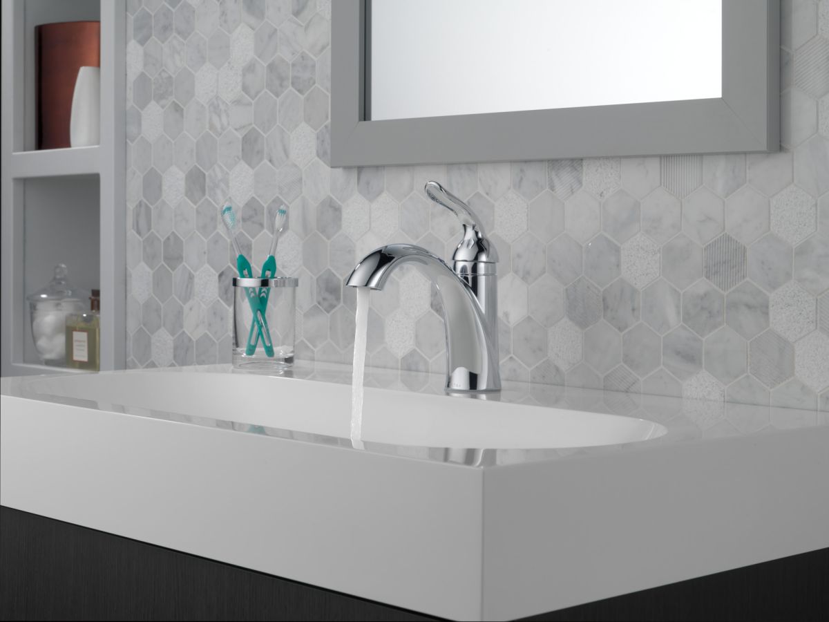 DELTA Lahara Single Handle Bathroom Faucet — Chrome
