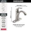 DELTA Lahara Single Handle Bathroom Faucet — Stainless