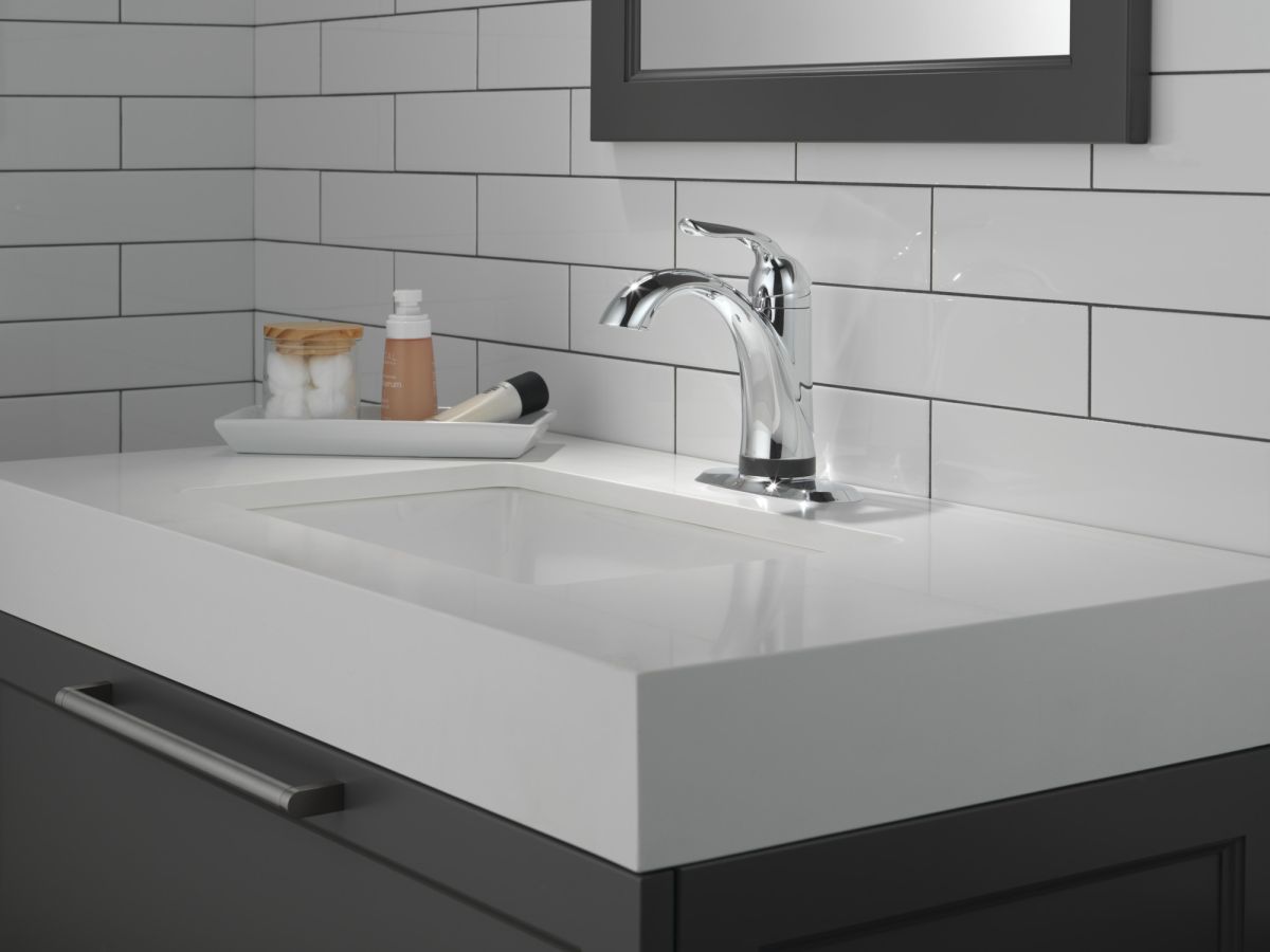 DELTA Lahara Touch2O Bathroom Faucet with Touchless Technology — Chrome