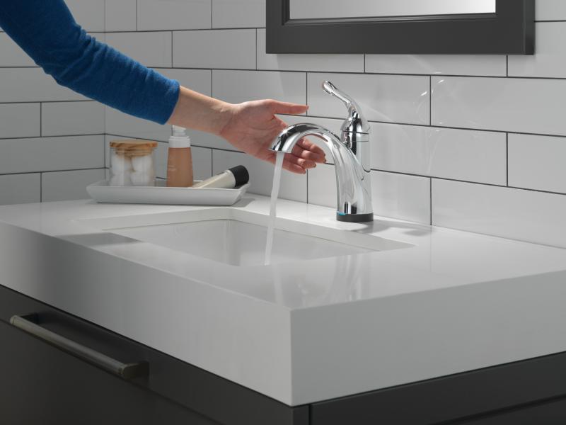 DELTA Lahara Touch2O Bathroom Faucet with Touchless Technology — Chrome
