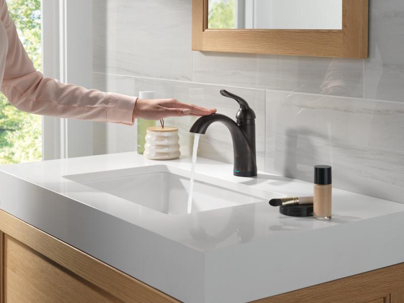 DELTA Lahara Touch2O Bathroom Faucet with Touchless Technology — Venetian Bronze