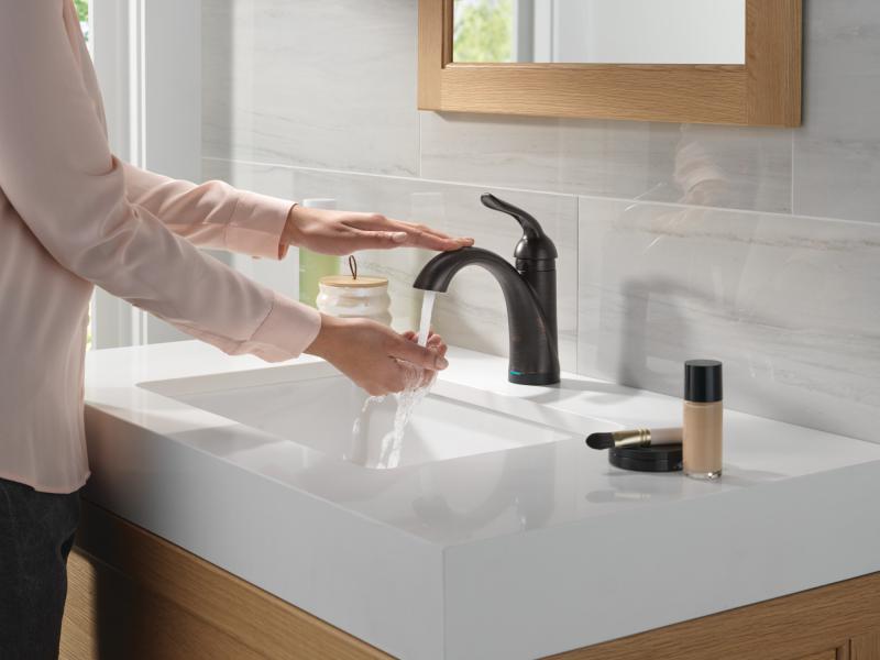 DELTA Lahara Touch2O Bathroom Faucet with Touchless Technology — Venetian Bronze