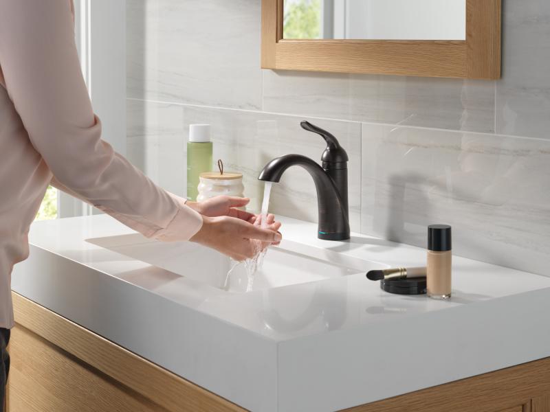 DELTA Lahara Touch2O Bathroom Faucet with Touchless Technology — Venetian Bronze