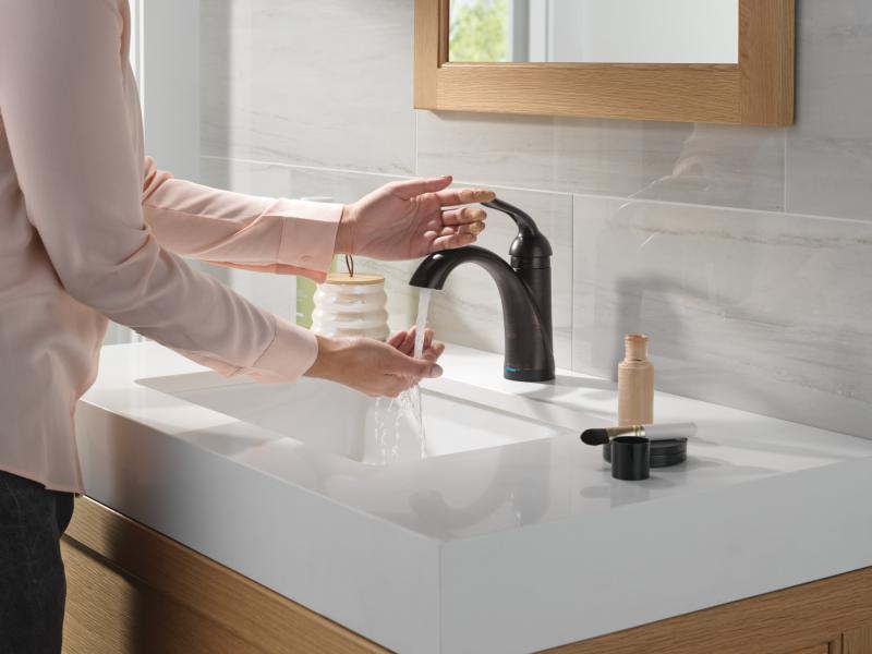DELTA Lahara Touch2O Bathroom Faucet with Touchless Technology — Venetian Bronze