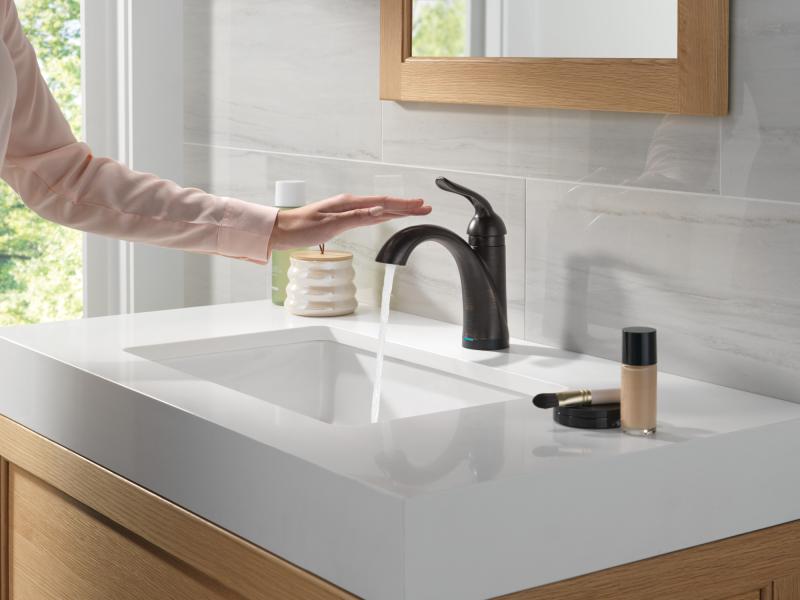 DELTA Lahara Touch2O Bathroom Faucet with Touchless Technology — Venetian Bronze