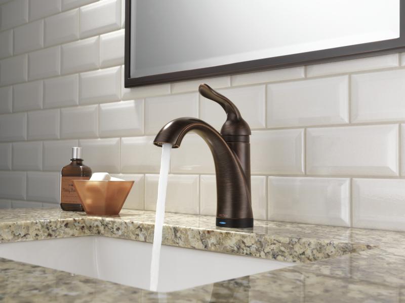 DELTA Lahara Touch2O Bathroom Faucet with Touchless Technology — Venetian Bronze