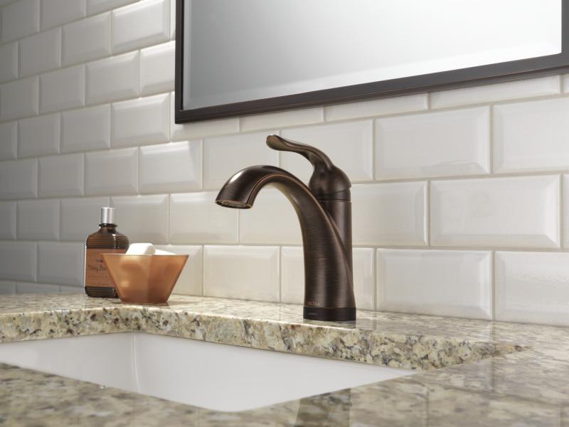 DELTA Lahara Touch2O Bathroom Faucet with Touchless Technology — Venetian Bronze