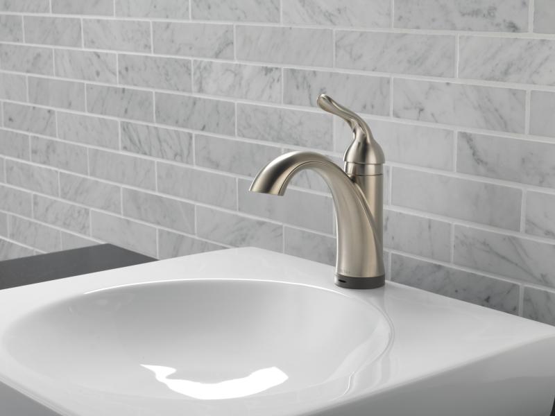 DELTA Lahara Touch2O Bathroom Faucet with Touchless Technology — Stainless