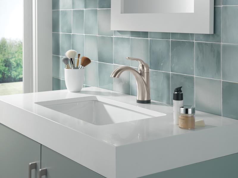 DELTA Lahara Touch2O Bathroom Faucet with Touchless Technology — Stainless