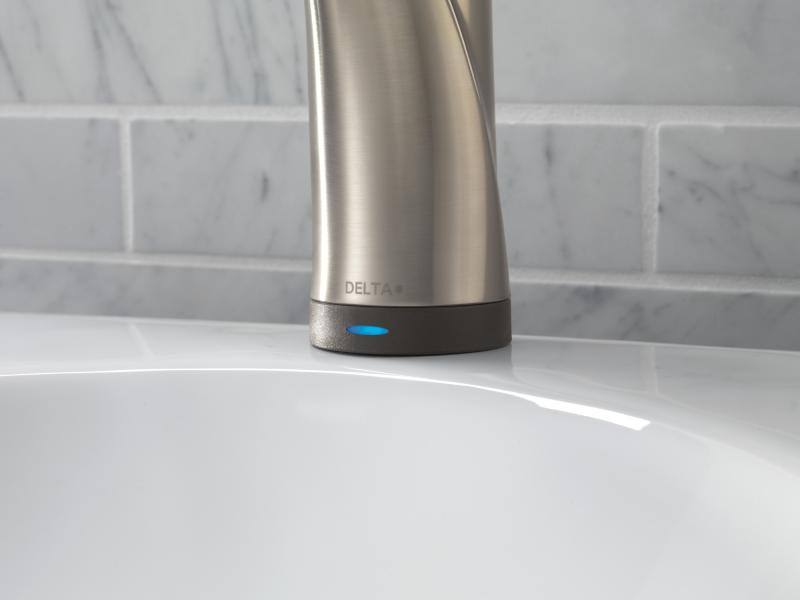 DELTA Lahara Touch2O Bathroom Faucet with Touchless Technology — Stainless