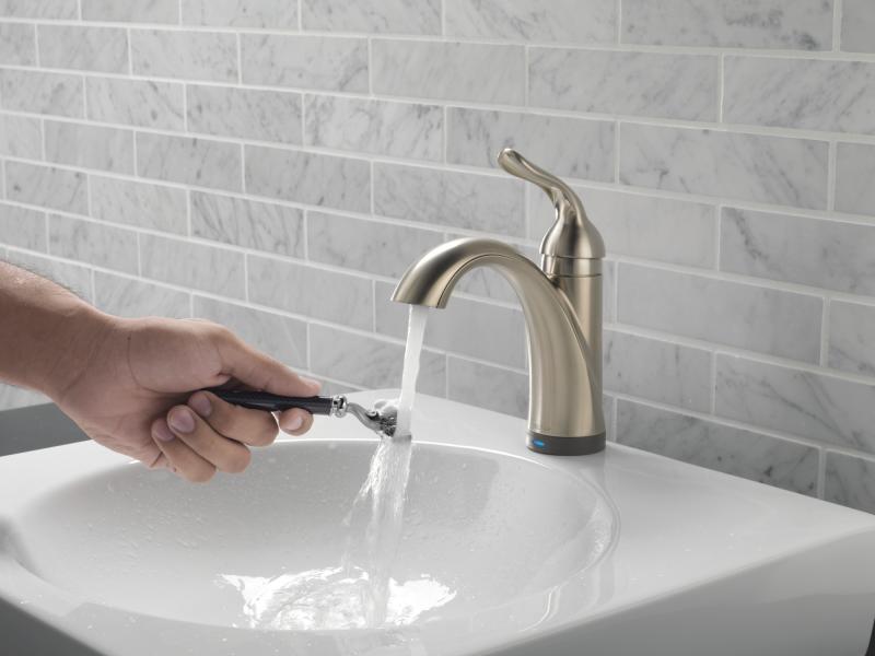 DELTA Lahara Touch2O Bathroom Faucet with Touchless Technology — Stainless