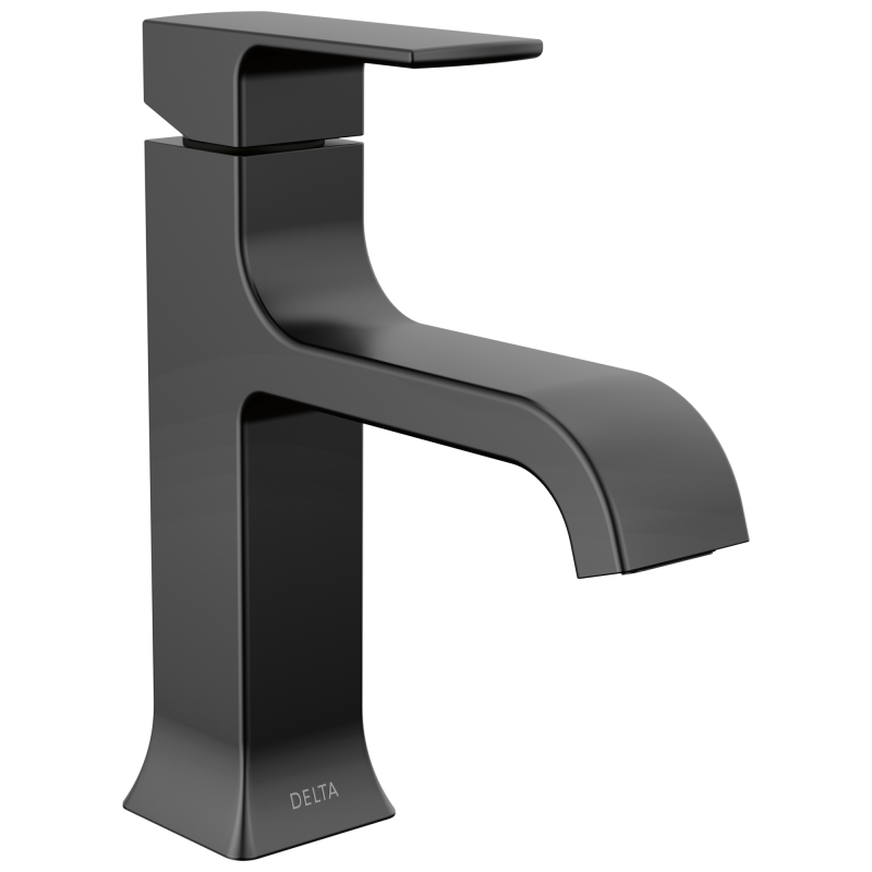 DELTA Velum Single Handle Bathroom Faucet — Matte Black