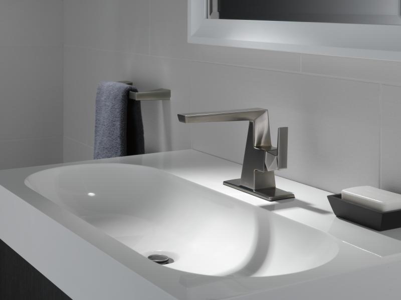 DELTA Trillian Single Handle Bathroom Faucet — Lumicoat® Black Stainless