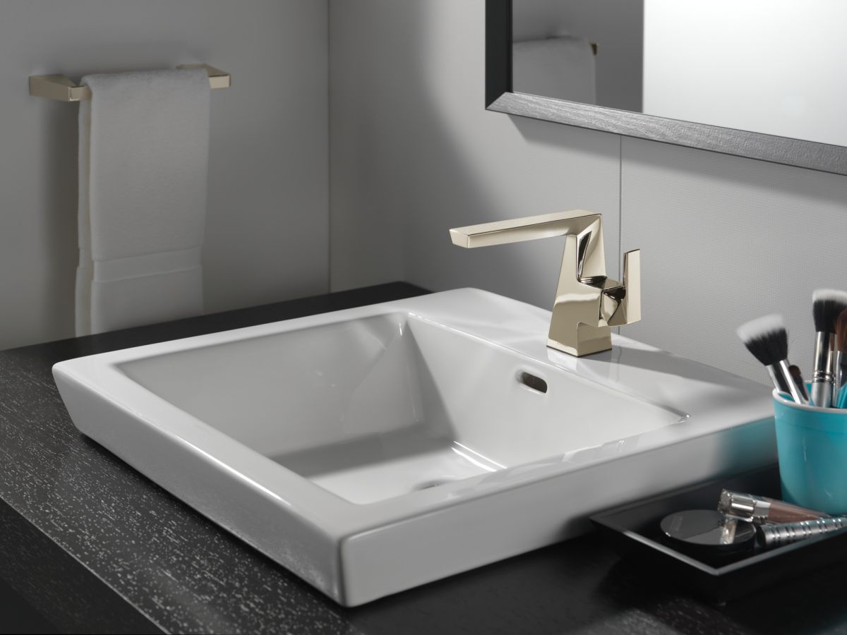 DELTA Trillian Single Handle Bathroom Faucet — Lumicoat® Polished Nickel