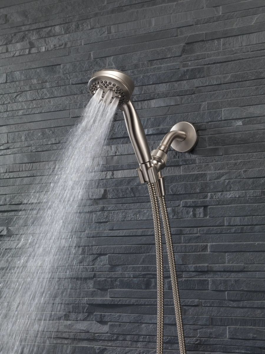 DELTA Universal Showering Components Wall Mount Shower Arm & Flange — Stainless
