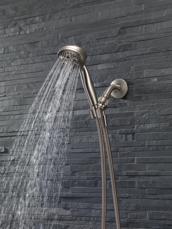 DELTA Universal Showering Components Wall Mount Shower Arm & Flange — Stainless